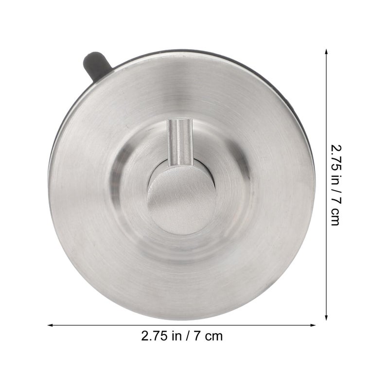 Stainless Steel Suction Cup Hooks 2pcs Set for Shower Towel Holder Bathroom Wall - Image 3