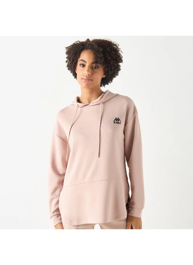 Kappa Kappa Logo Print Hoodie with Long Sleeves