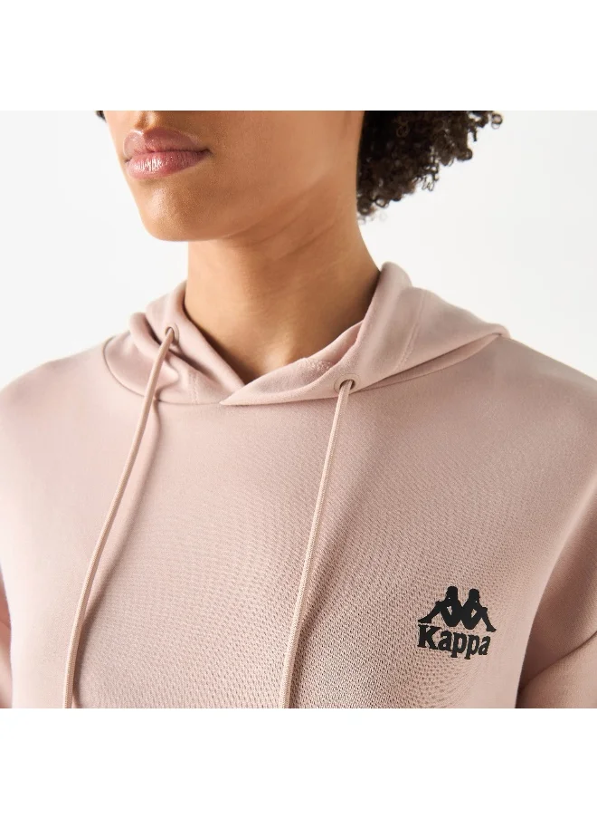 Kappa Kappa Logo Print Hoodie with Long Sleeves