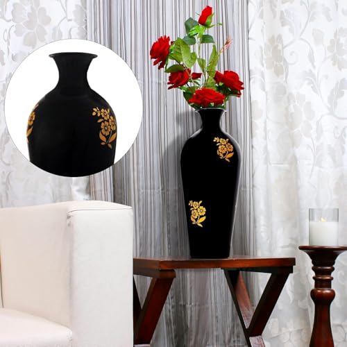 TRENDING DECOR 16 inches Metal Floor Vase for Living Room, Drawing Room & Home Decor, Modern Minimalist Design, Perfect for Dried Flowers. - Image 3