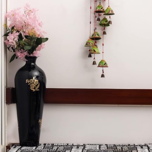 TRENDING DECOR 16 inches Metal Floor Vase for Living Room, Drawing Room & Home Decor, Modern Minimalist Design, Perfect for Dried Flowers. - Image 1