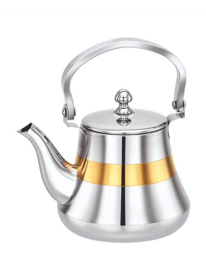 بوهارا براد شاي استانلس ستيل هندي خط ذهبي سعة 1600 مل