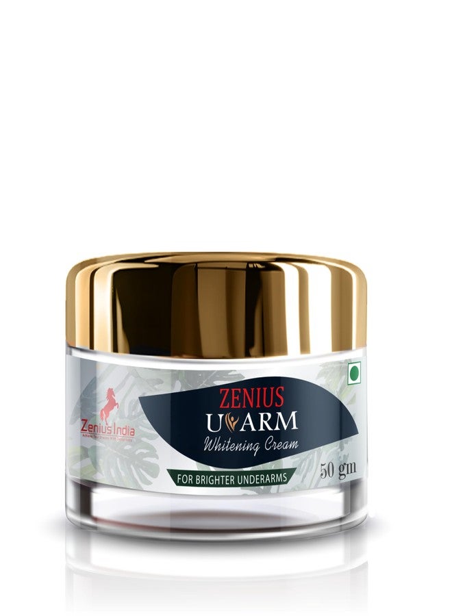 Zenius India كريم زينوس إنديا لتفتيح الإبطين، لإبطين أكثر إشراقًا، غطاء ذهبي فاخر، 50 غرام - Image 1