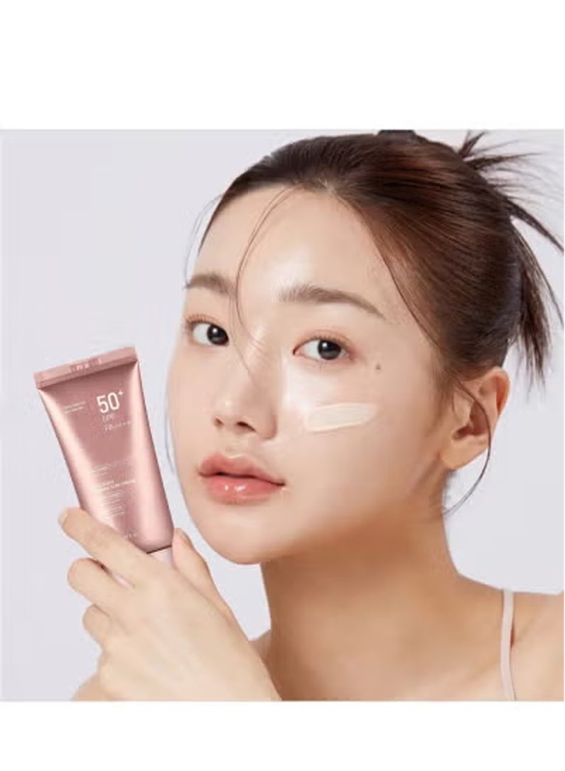 كريم شمس شد الكولاجين 50 مل، مقاوم للماء SPF 50+ حماية من UVA/UVB للرجال والنساء، غير دهني، مرطب خفيف، طيف واسع مع خصائص مضادة للشيخوخة - Image 3