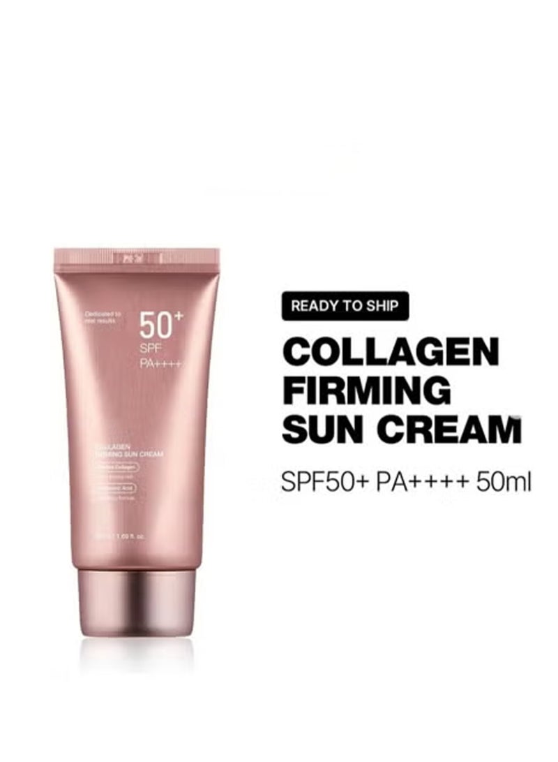 كريم شمس شد الكولاجين 50 مل، مقاوم للماء SPF 50+ حماية من UVA/UVB للرجال والنساء، غير دهني، مرطب خفيف، طيف واسع مع خصائص مضادة للشيخوخة - Image 2
