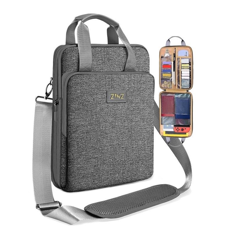 ZINZ Laptop Case 12.9 13 Shoulder Bag, Expandable Handbag with Valuables Compartment Compatible with MacBook Air/Pro/Neo 13" M5/M4/M3/M2/M1, iPad 12.9/13/11, Water-Resistant & Shockproof,L01G03 - Image 1