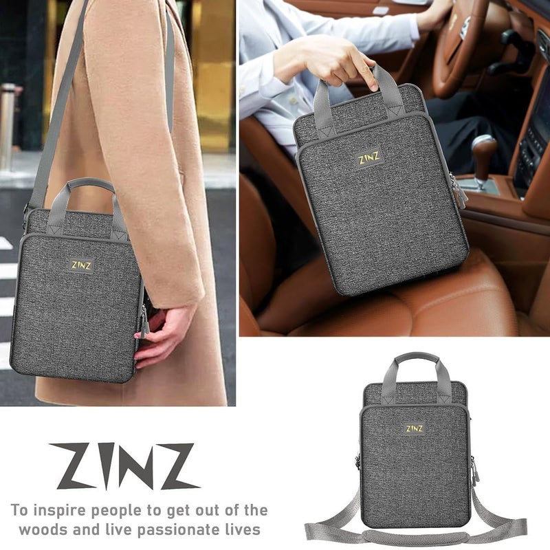 ZINZ Laptop Case 12.9 13 Shoulder Bag, Expandable Handbag with Valuables Compartment Compatible with MacBook Air/Pro/Neo 13" M5/M4/M3/M2/M1, iPad 12.9/13/11, Water-Resistant & Shockproof,L01G03 - Image 2