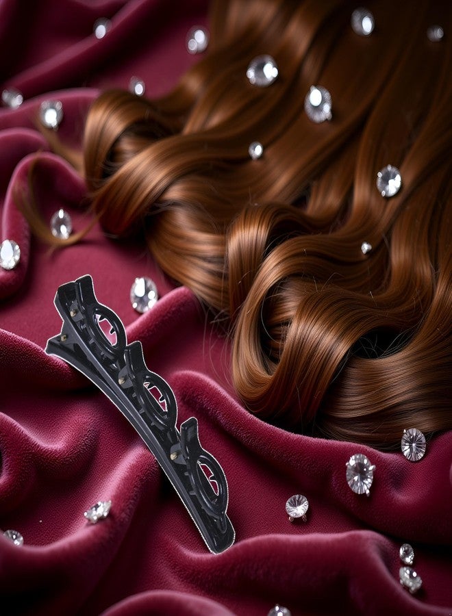 Qintreesify Black Sparkling Crystal Stone Braided Hair Clips,Double Bangs Hair Clips Braided Hairpins, Braided Hair Clip with Rhinestones, Side Bangs Hair Clips,Hair Styling for Women Hair Clips,Hair Accessories - Image 4