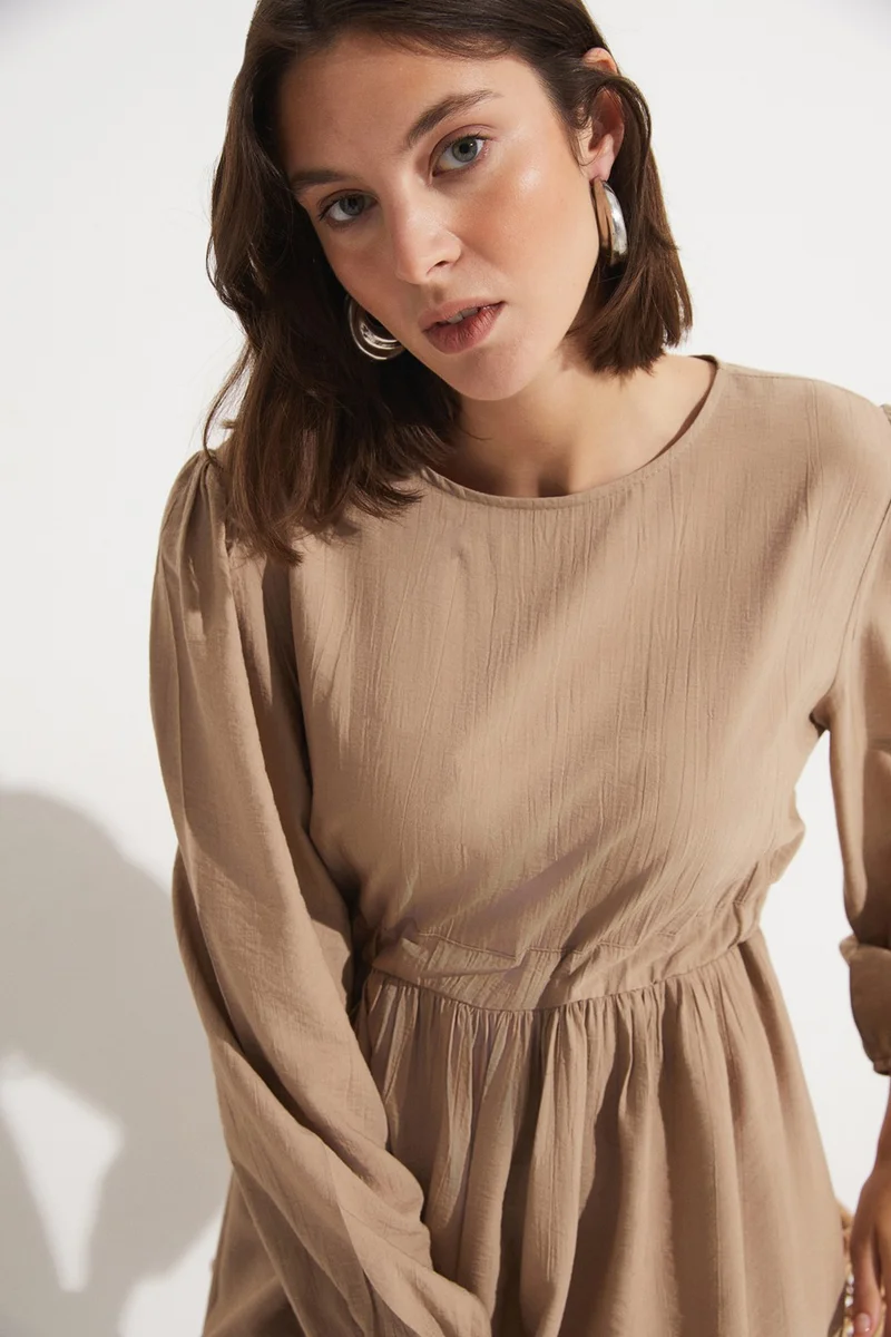 جون Elastic Waist Maxi Dress