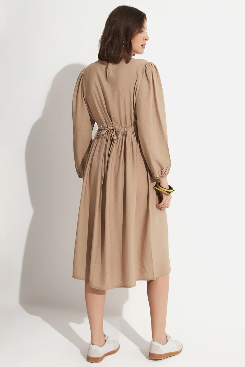 جون Elastic Waist Maxi Dress