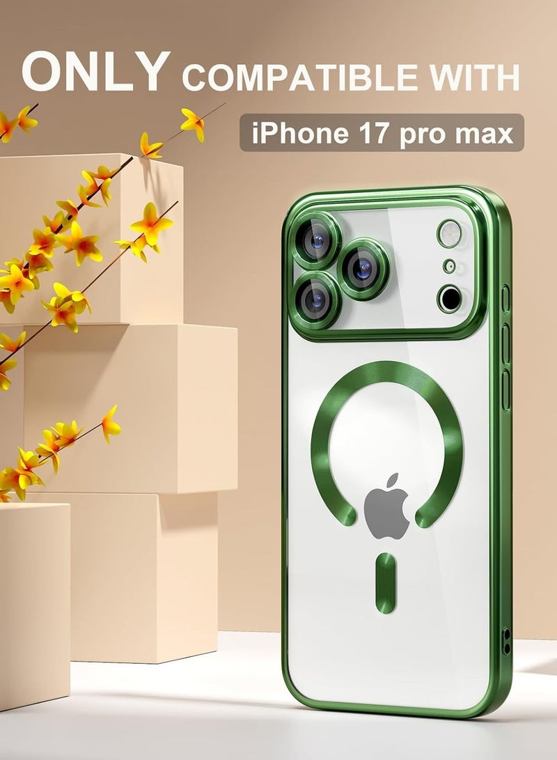 MUDISO iPhone 17 Pro Max Case Compatible with MagSafe Cover With Tempered Glass 9D Full Hd Glass For iPhone 17 Pro Max Full Camera Lens Protection Clear Case for iPhone 17 Pro Max 6.9-inch - Image 2