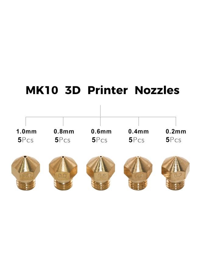 NIBEMINENT 3D Printer Nozzles Maintenance Tool Kit Silver/Gold/Black  - Image 2