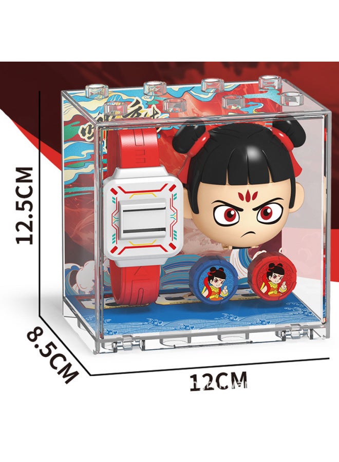 Tide Play Nezha Top Toy Acrylic Building Blocks Show Children's Toys Nezha Watch Backpack Pendant Ornaments-Color:Acrylic Box - Image 5