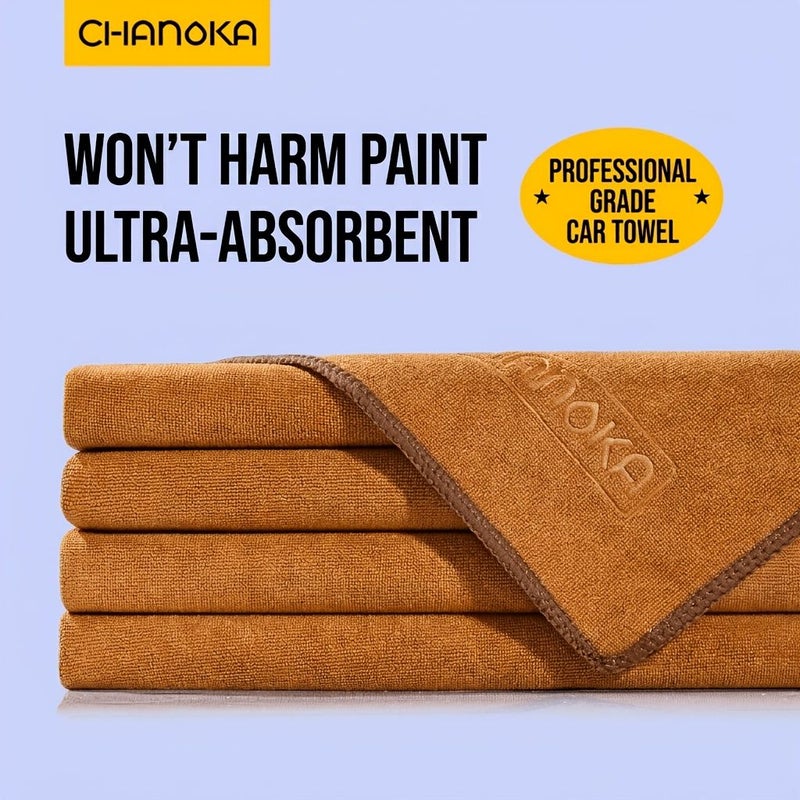 Ultra Absorbent Car Drying Towel Cossack Yellow L Scratch Free Microfiber Cleaning Cloth Super Thick Lint Free Car Wash Towel For Auto Detailing Window Windshield Interior Exterior Professional Grade Wiping - Image 5