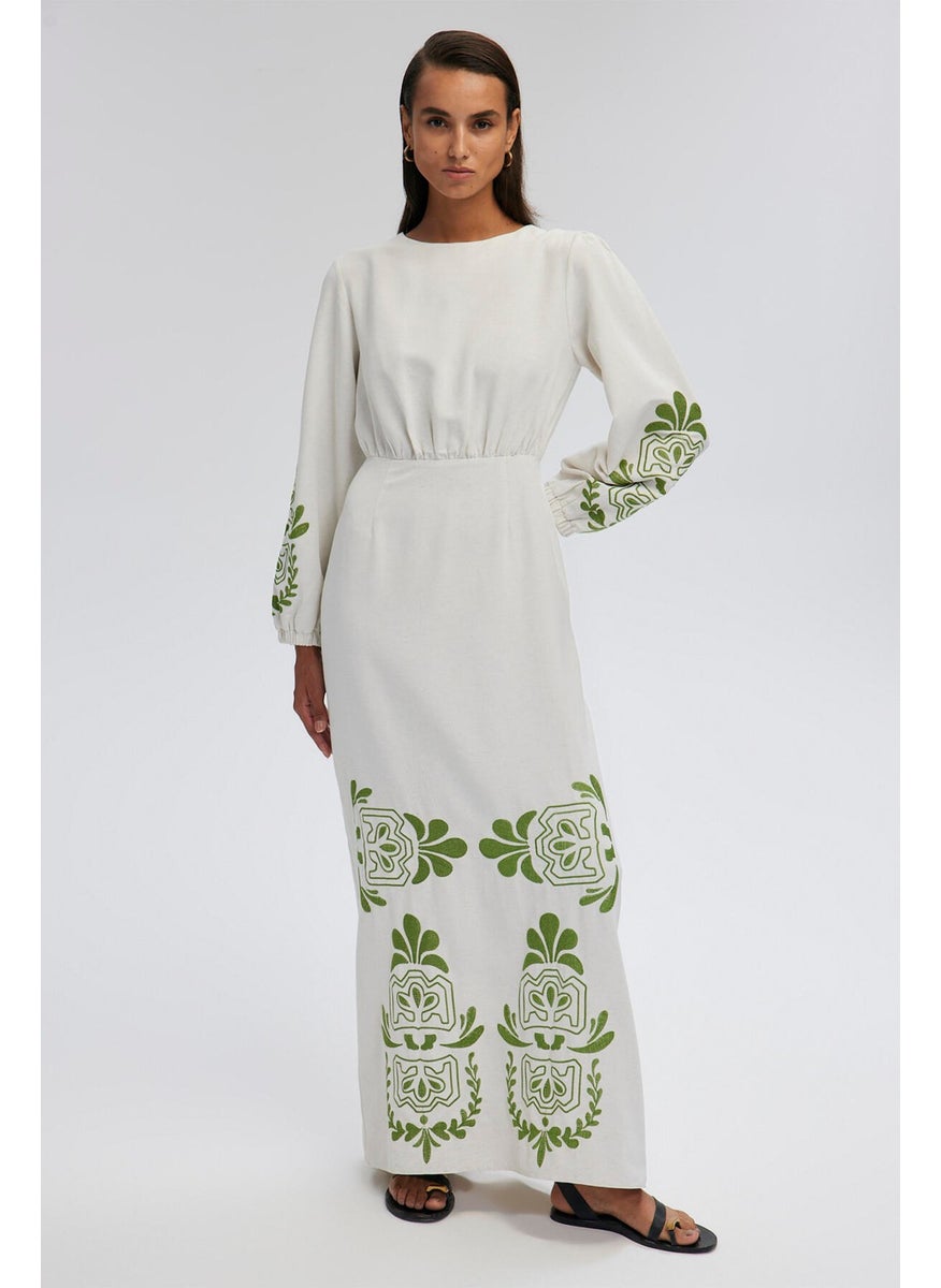 Embroidered Linen Dress - pzsku/Z52A402EB08A0A8D2285AZ/45/_/1734458988/dde6aa05-264e-45ca-b204-44cd26d403cd