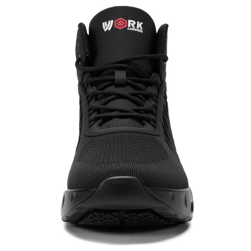 LARNMERN Mens Work Boots for Men Non Slip Chef Walking Shoes Slip Resistant Botas Botines para Hombre Hiking Ankle Mesh Food Service Footwear, Black 10.5 - Image 5