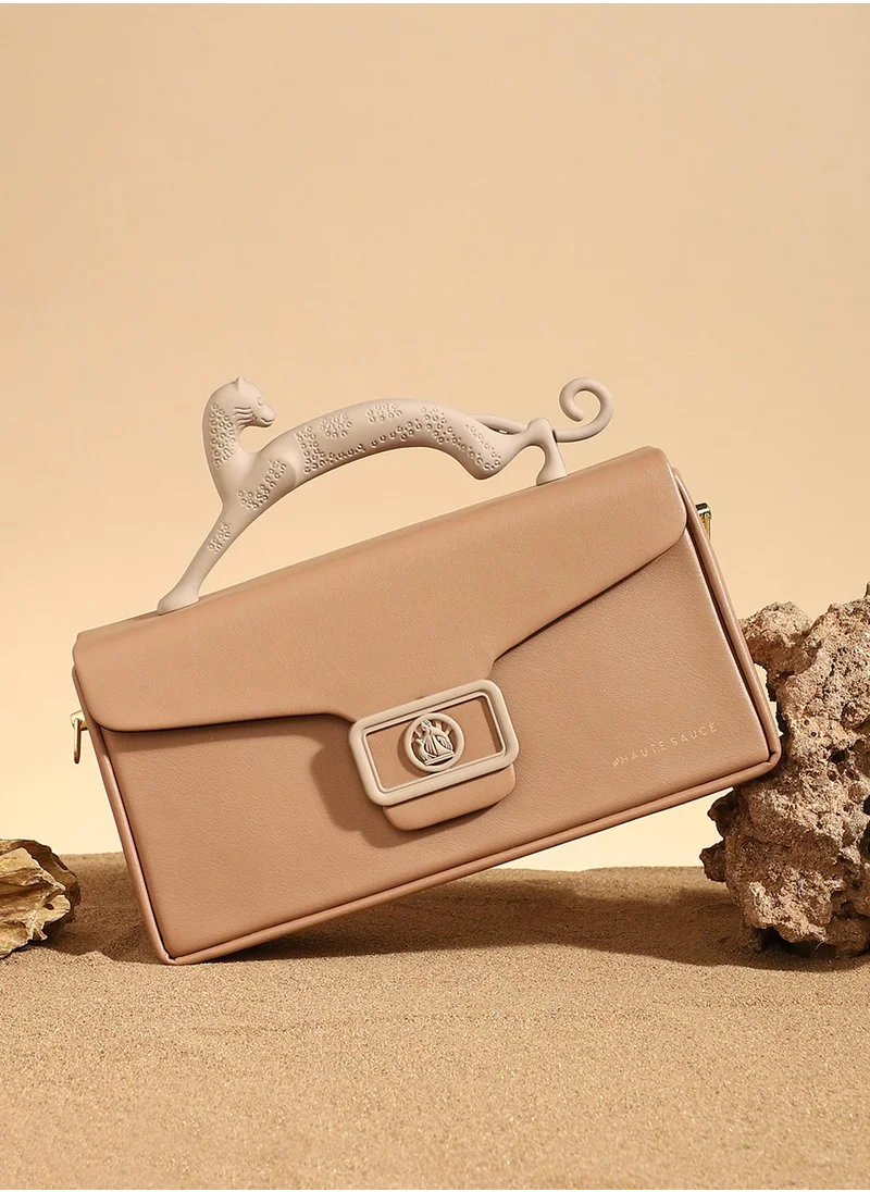 Haute Sauce Women's The Jaguar Frost Hand Bag - Tan Brown