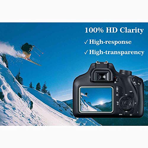 ULBTER حماية شاشة ULBTER لكاميرا كانون EOS 4000D Rebel T100 وغطاء الحذاء الساخن [2+3 عبوة]، زجاج مقسى بسمك 0.3 مم وصلابة 9H مضاد للخدش ومضاد لبصمات الأصابع ومضاد للفقاعات - Image 5