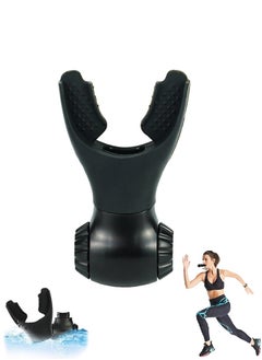 Fazza Upgraded Breathing Trainer, Portable Resistance Exercise Device with Dual-Adjust System, Breathe Fitness Trainer for Sports & Training, Easy to Use/Clean, Black  - Image 1