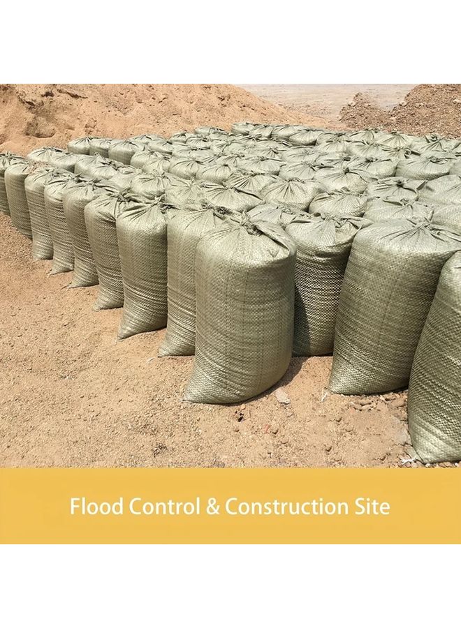 Upgrade Thickened Encrypted Gray Green Sand Bags 10pcs Heavy Duty 22x14 Inches for Flood Hurricane Moving Garbage Disposal - Image 1