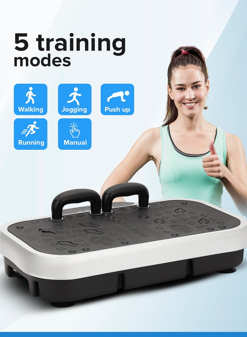 GEEPAS Vibration Plate Massager GVP86108 with 5 Training Modes and Touchscreen Display, Bluetooth Music, Adjustable Time and Speed, with Remote Control/ Perfect for Muscle Toning, Fat Burning, Blood Circulation, Reduce Stress and Tension, Improve Balance, etc./ Black, 2 Years Warranty - Image 3
