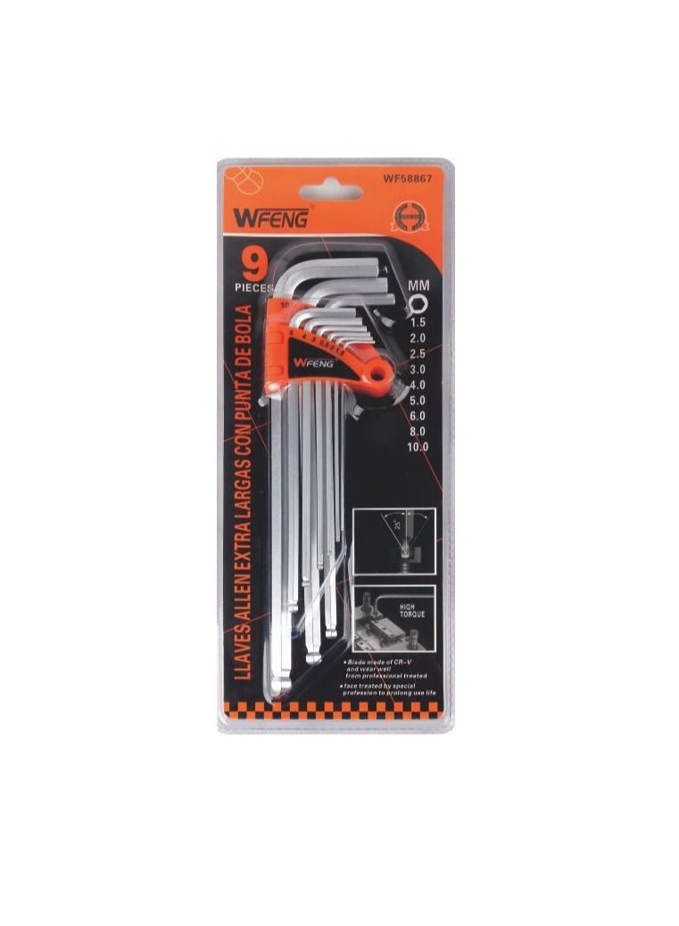 9Pcs long HEX Key Set