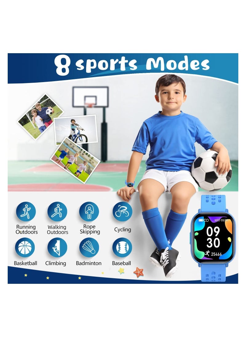 DMG TECH Kids Smart Watch for Girls Boys, Fitness Activity Tracker Watch with Heart Rate, Sleep Monitor, Pedometers, IP68 Waterproof Kids Watch with 8 Sports Modes, Great Gift for Age 6+ Kids Teens  - Image 3