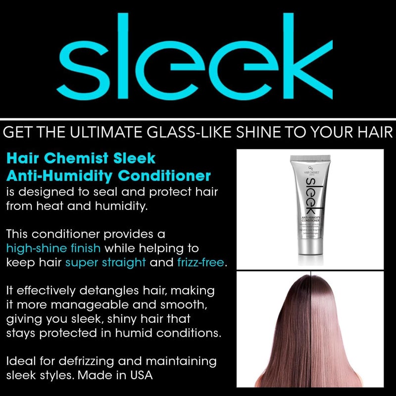 SLEEK Anti Humidity Conditioner 8 oz  Defrizzing Conditioner for Dry Frizzy Hair and Sleek Straight Hair Ideal for Dry Damaged Hair