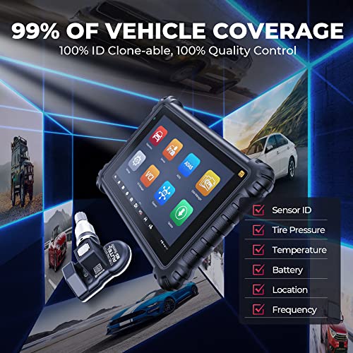Autel TPMS Sensor MX-Sensor 2 in 1 (Press-in), Programmable TPMS Tire Pressure Sensor 315MHz+433MHz, 100% Clone-able, Same as OE-sensors (Metal Valve Set of 4) - Image 4