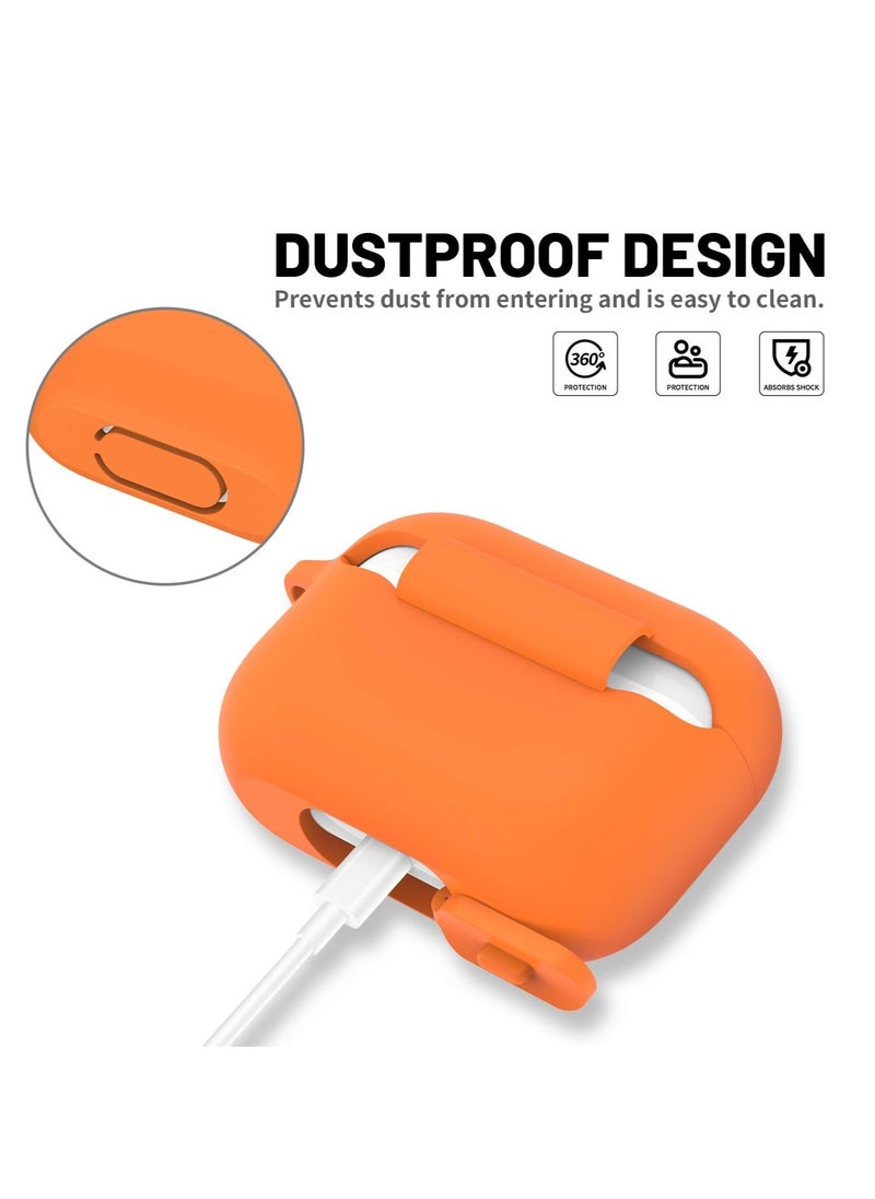 wexon Protective Shockproof Silicone Case Cover for Apple AirPods pro (1/2 Generation)  Orange  - Image 2