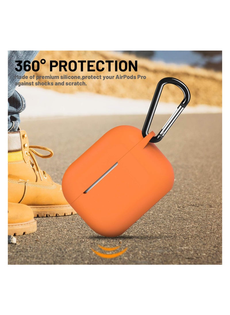 wexon Protective Shockproof Silicone Case Cover for Apple AirPods pro (1/2 Generation)  Orange  - Image 4