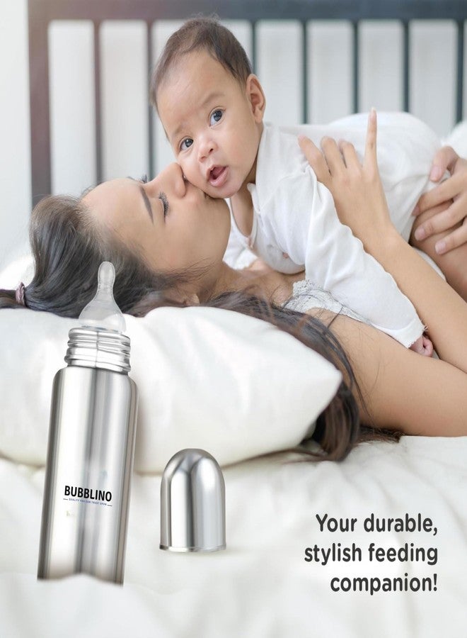 Bubblino Bright Steel – Vivid Powder-Coated Stainless Steel Bottle 250ml with Scratch-Resistant BPA Free, Soft Silicone Finish Pure Design, Pure Comfort for Your Baby Newborns, Babies, Infants of 0-2 Years Pack of 1 - Image 3
