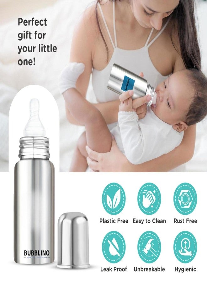 Bubblino Bright Steel – Vivid Powder-Coated Stainless Steel Bottle 250ml with Scratch-Resistant BPA Free, Soft Silicone Finish Pure Design, Pure Comfort for Your Baby Newborns, Babies, Infants of 0-2 Years Pack of 1 - Image 5