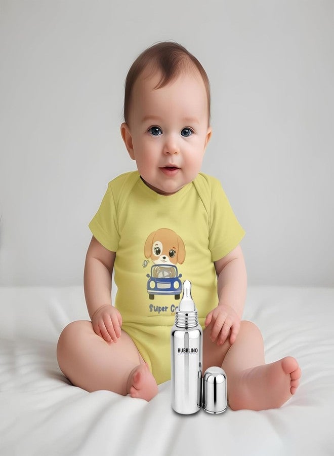 Bubblino Bright Steel – Vivid Powder-Coated Stainless Steel Bottle 250ml with Scratch-Resistant BPA Free, Soft Silicone Finish Pure Design, Pure Comfort for Your Baby Newborns, Babies, Infants of 0-2 Years Pack of 1 - Image 2