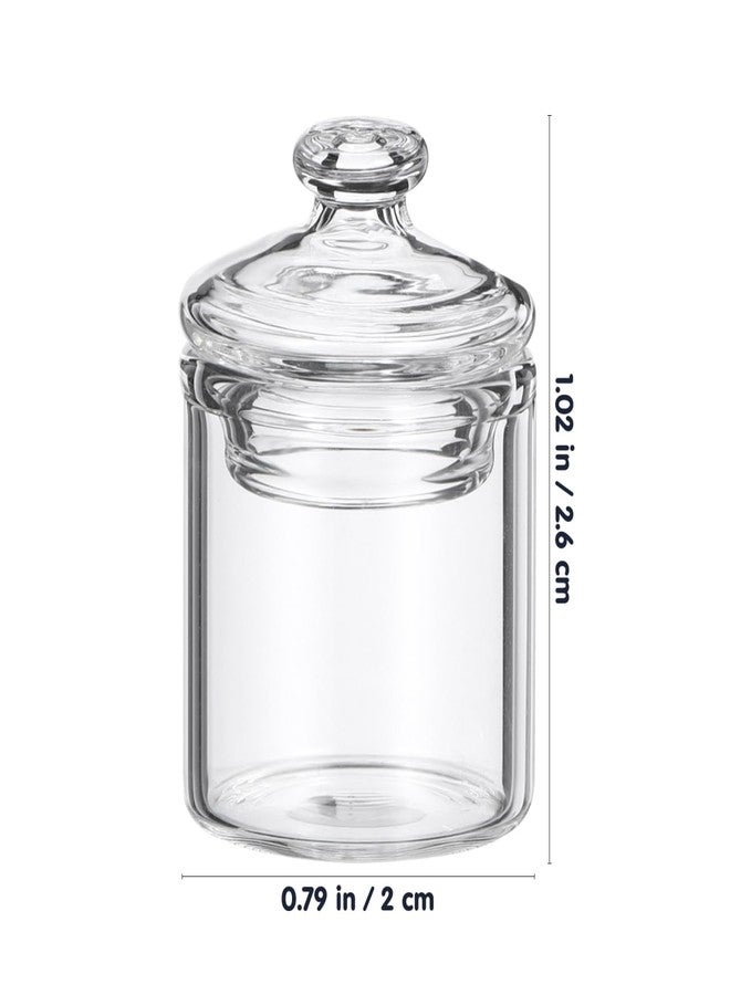 INOOMP Miniature Glass Jar Doll House Decor 1 12 Scale Mini Model Storage Tank Set of 2 Realistic Mini Canisters for Dollhouse Accessories 1.02 X 0.79 Inch - Image 5