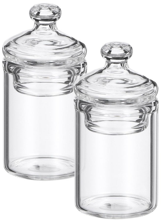 INOOMP Miniature Glass Jar Doll House Decor 1 12 Scale Mini Model Storage Tank Set of 2 Realistic Mini Canisters for Dollhouse Accessories 1.02 X 0.79 Inch - Image 1