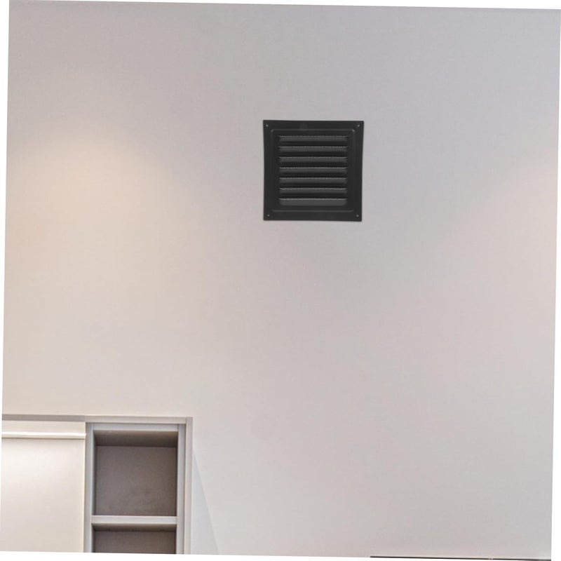Exterior Wall Vent Cover: 15cm Black Louvered Vent Cover - Waterproof Dust Protection Vent Cover for Home Attic Garage - Image 5