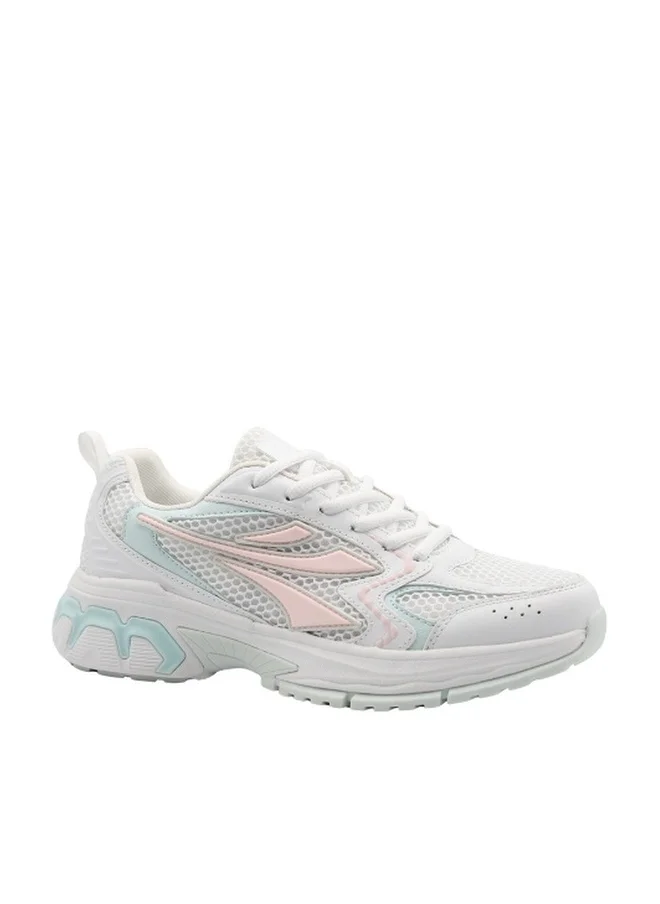 لامبرجاك Women’s Sports Sneaker White & Pastel Pink/Blue – Lightweight Running & Walking Shoe with Breathable Mesh