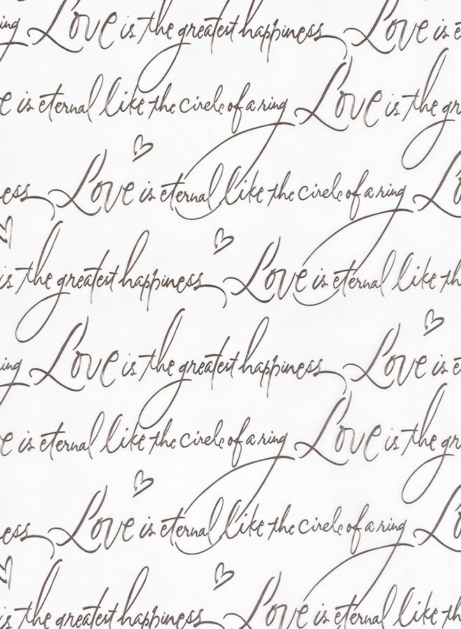 FWSA WRAPS Love Letter Printed Gift Wrapping Tissue Paper Bulk for Gifts 20 x 28 inch, Flower Wrapping Paper 30 Sheets Black and White Wedding Mother’s Valentine's Day Bridal Shower Clothes Decorative Paper - Image 4