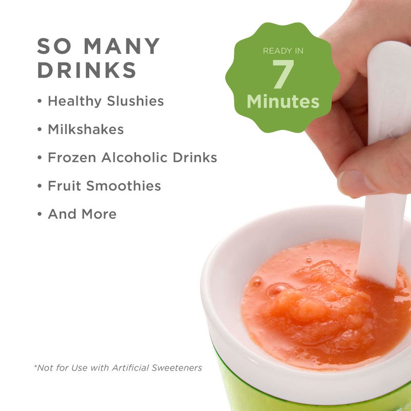 ZOKU Original Slush and Shake Maker, Compact Make and Serve Cup with Freezer Core Creates Single-Serving Smoothies, Slushies and Milkshakes in Minutes, BPA-free, Green - Image 2