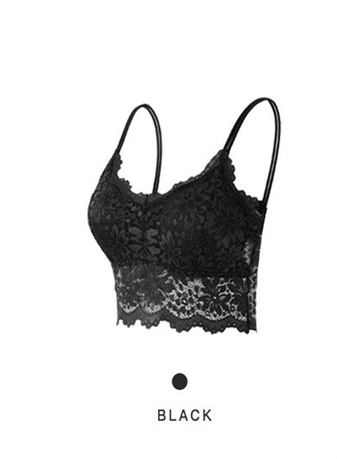 Loquat Women's Lace Back Camisole Underwear Black  - Image 2