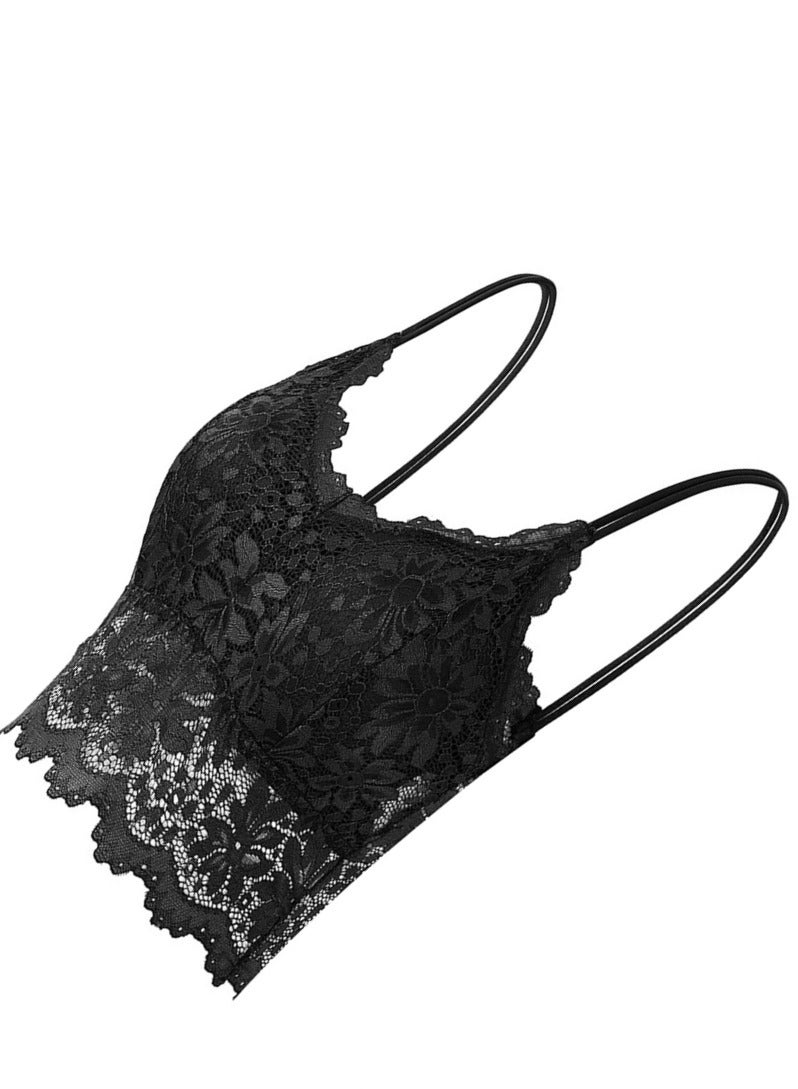 Loquat Women's Lace Back Camisole Underwear Black  - Image 3