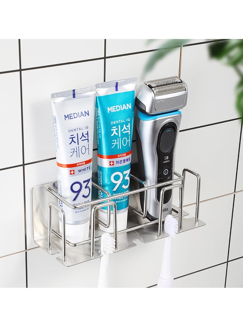 Wall Mounted Toothbrush Holder, Convenient Toothpaste Wall Holder for Bathroom Organization - Image 1