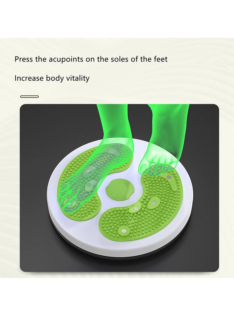 Excefore - Waist Twisting Board, Twister Board, New Generation of Waist Twisting Disc, with 8 Magnets Fitness Twister with Handles Trims Waist Arms Hips and Thighs (Green) - Image 1