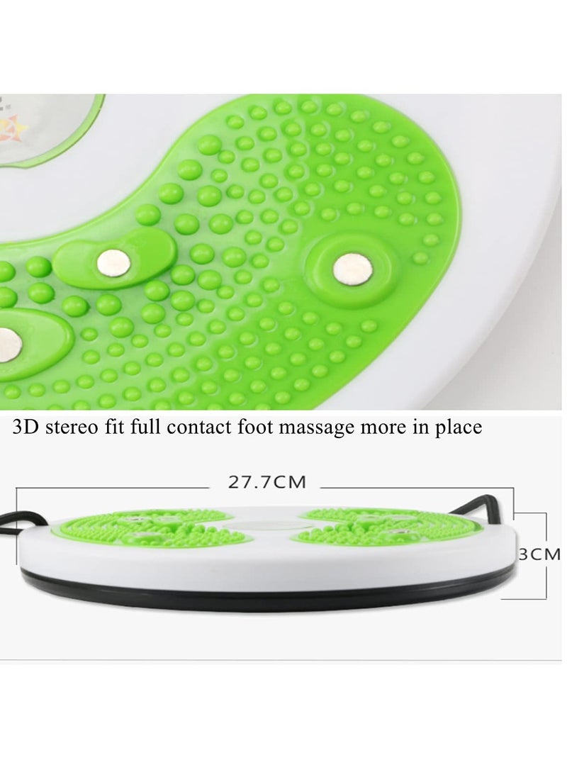 Excefore - Waist Twisting Board, Twister Board, New Generation of Waist Twisting Disc, with 8 Magnets Fitness Twister with Handles Trims Waist Arms Hips and Thighs (Green) - Image 1