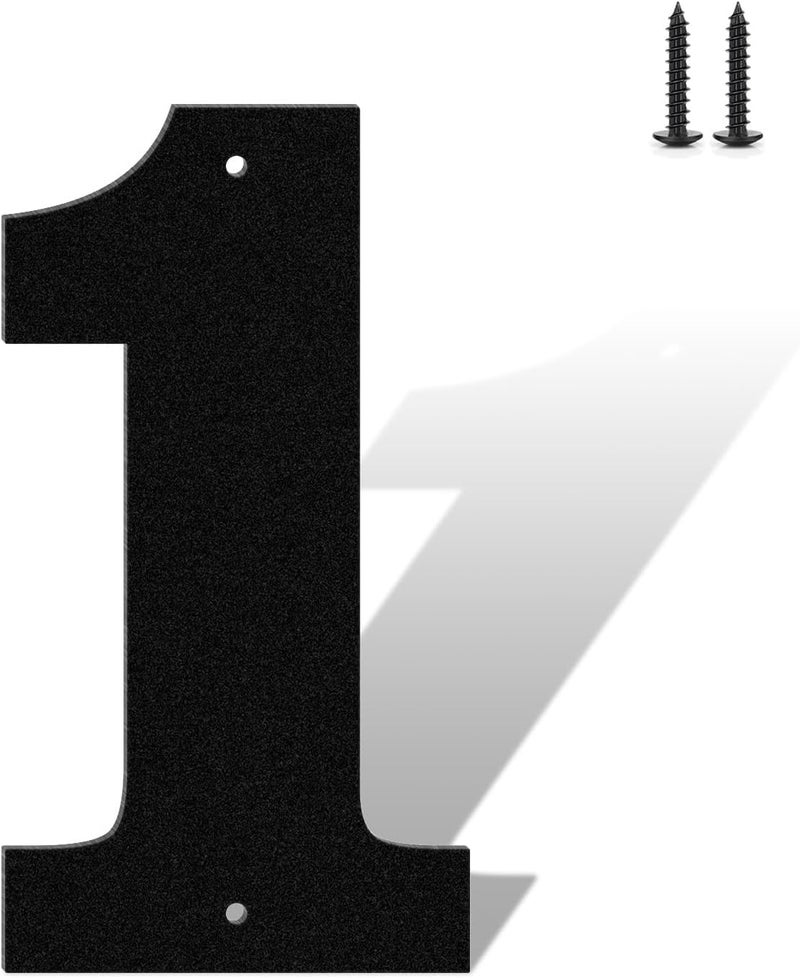 ShowMtheM 5 Inch Matte Black Rustproof House Numbers Letters,Heavy-Duty Metal Address Numbers for House,Weatherproof 0-9 Numbers & A-Z Outdoor Metal Letters for Door,Gate,Mailbox(1) - Image 1