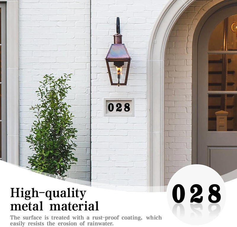 ShowMtheM 5 Inch Matte Black Rustproof House Numbers Letters,Heavy-Duty Metal Address Numbers for House,Weatherproof 0-9 Numbers & A-Z Outdoor Metal Letters for Door,Gate,Mailbox(1) - Image 2