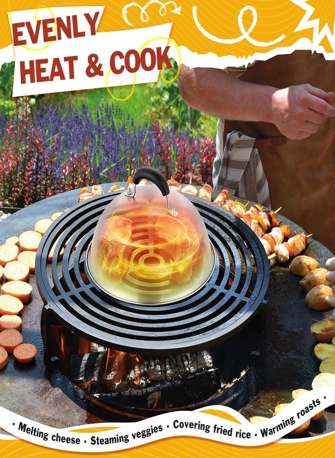 HaSteeL 9.7 Inch Melting Dome, Stainless Steel Basting Cover Set, Heavy Duty Round Metal Dome for Indoor Outdoor Flat Top Griddle Teppanyaki Cooking Steaming Grilling Barbecue, Dishwasher Safe, 2 PCS - Image 4