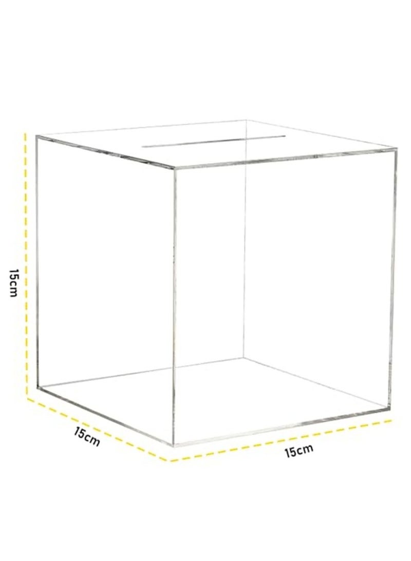 VITION Piggy Bank for Adults Kids, Acrylic Piggy Bank for Boys Girls to Saving Money Cash Coin, Must Break to Open (Honeymoon Funds, 15 x 15 cm) - Image 4