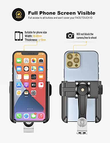 Grefay Motorcycle Phone Mount, 1S Quick Release Anti Shake Motorbike Phone Holder for 3.5-7.0 Inch Smartphone for Motorcycle Mirror Phone Mount with 360° Rotatabe - Image 3